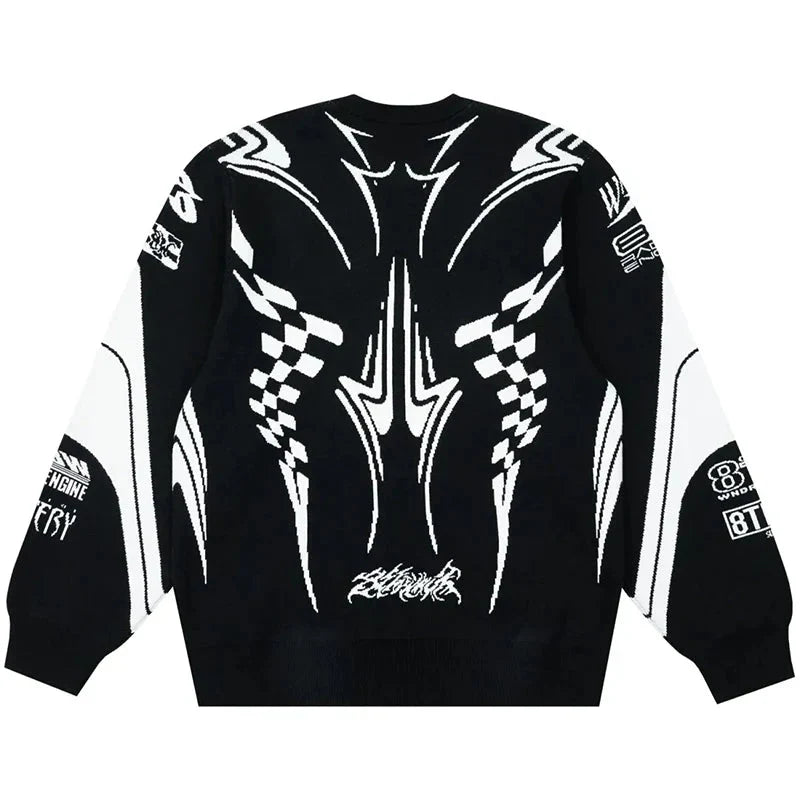 Moto Gothic Knitted Sweatshirt - netstar®