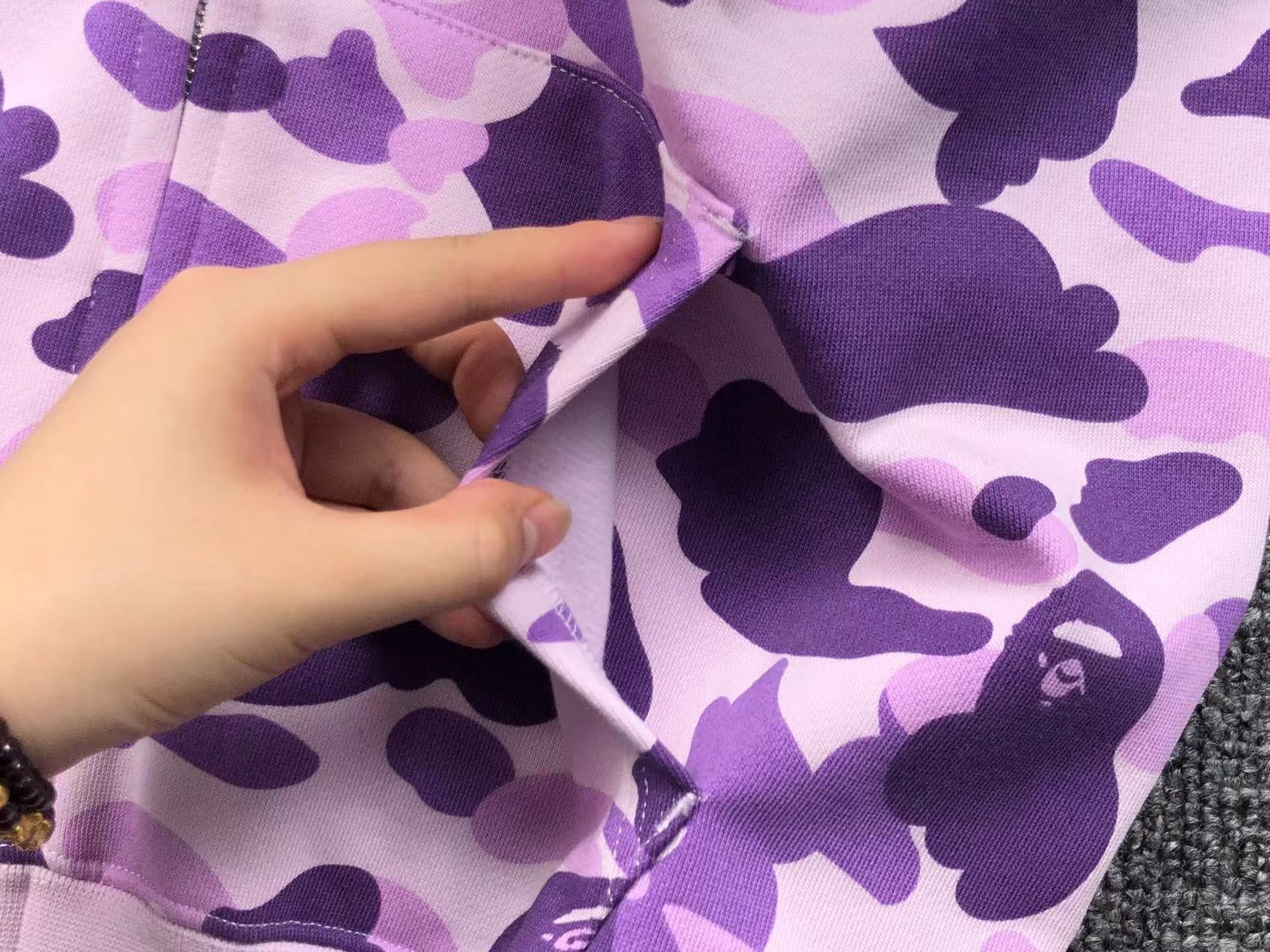 BAPE COLOR CAMO FULL ZIP HOODIE PURPLE - netstar®