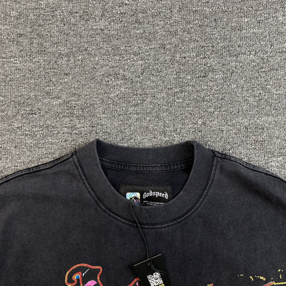 GODSPEED ROCK DREAMS T-SHIRT WASHED BLACK - netstar®