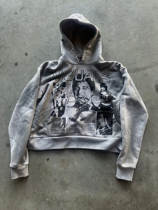GREY GRUNGE HOODIE - netstar®