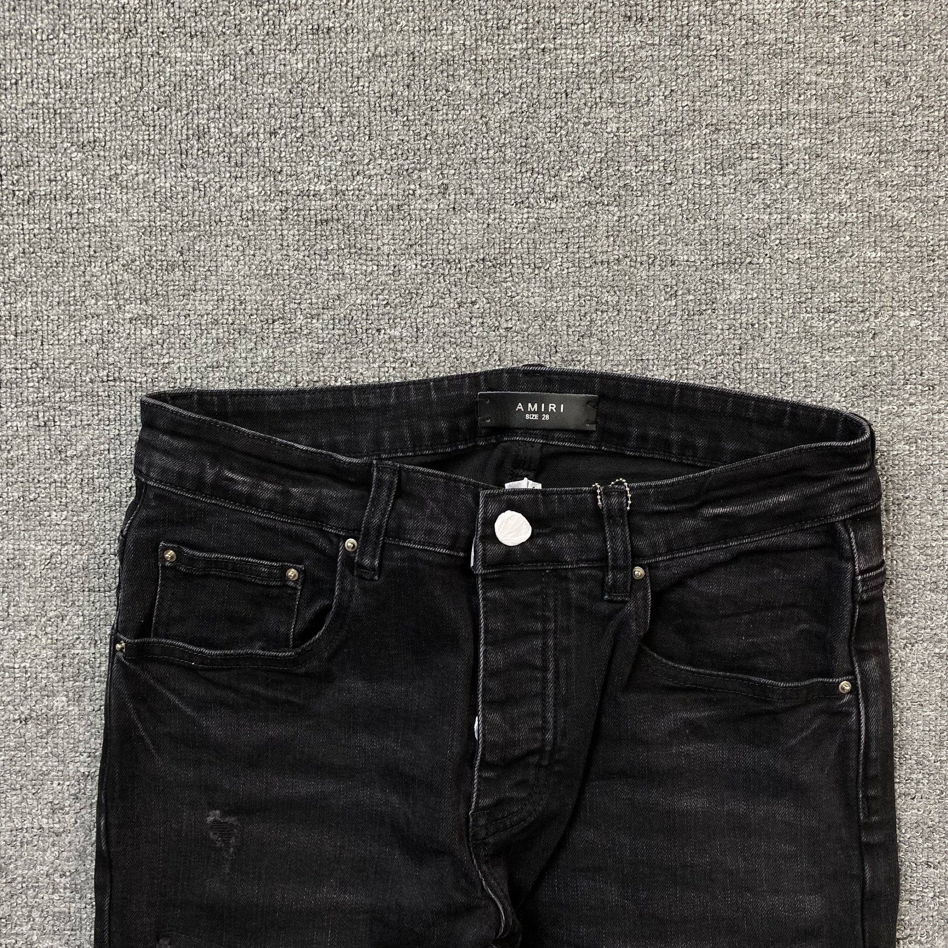 AMIRI CORE APPLIQUE BLACK LEATHER JEANS - netstar®
