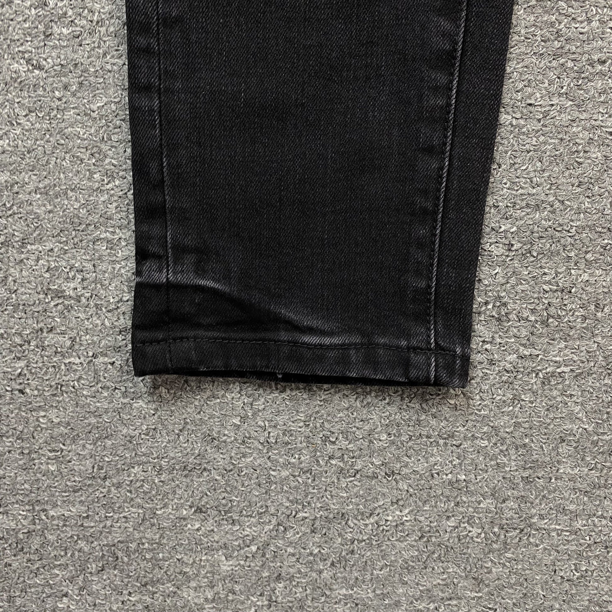 AMIRI CORE APPLIQUE BLACK LEATHER JEANS - netstar®