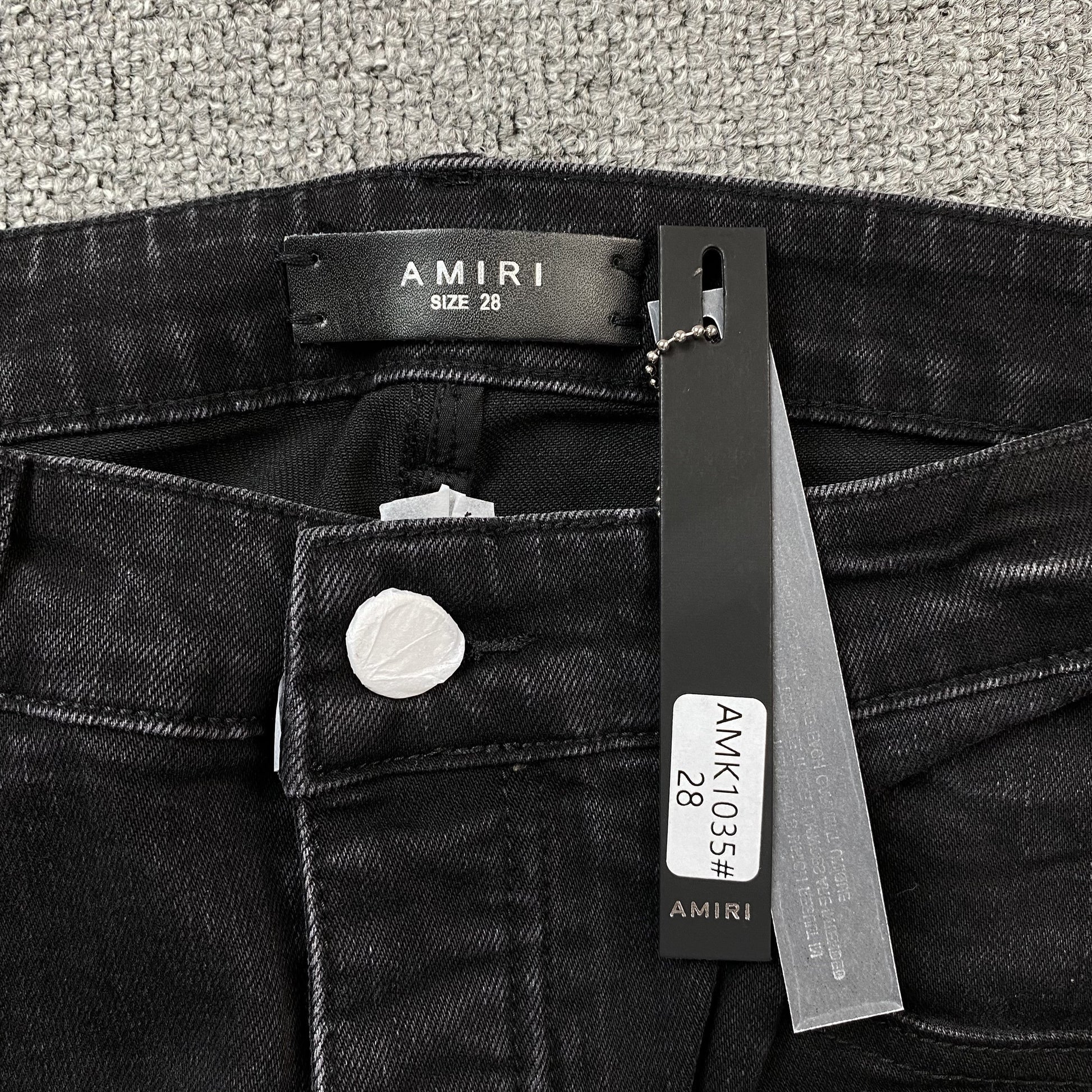 AMIRI CORE APPLIQUE BLACK LEATHER JEANS - netstar®