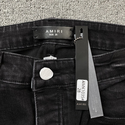 AMIRI CORE APPLIQUE BLACK LEATHER JEANS - netstar®