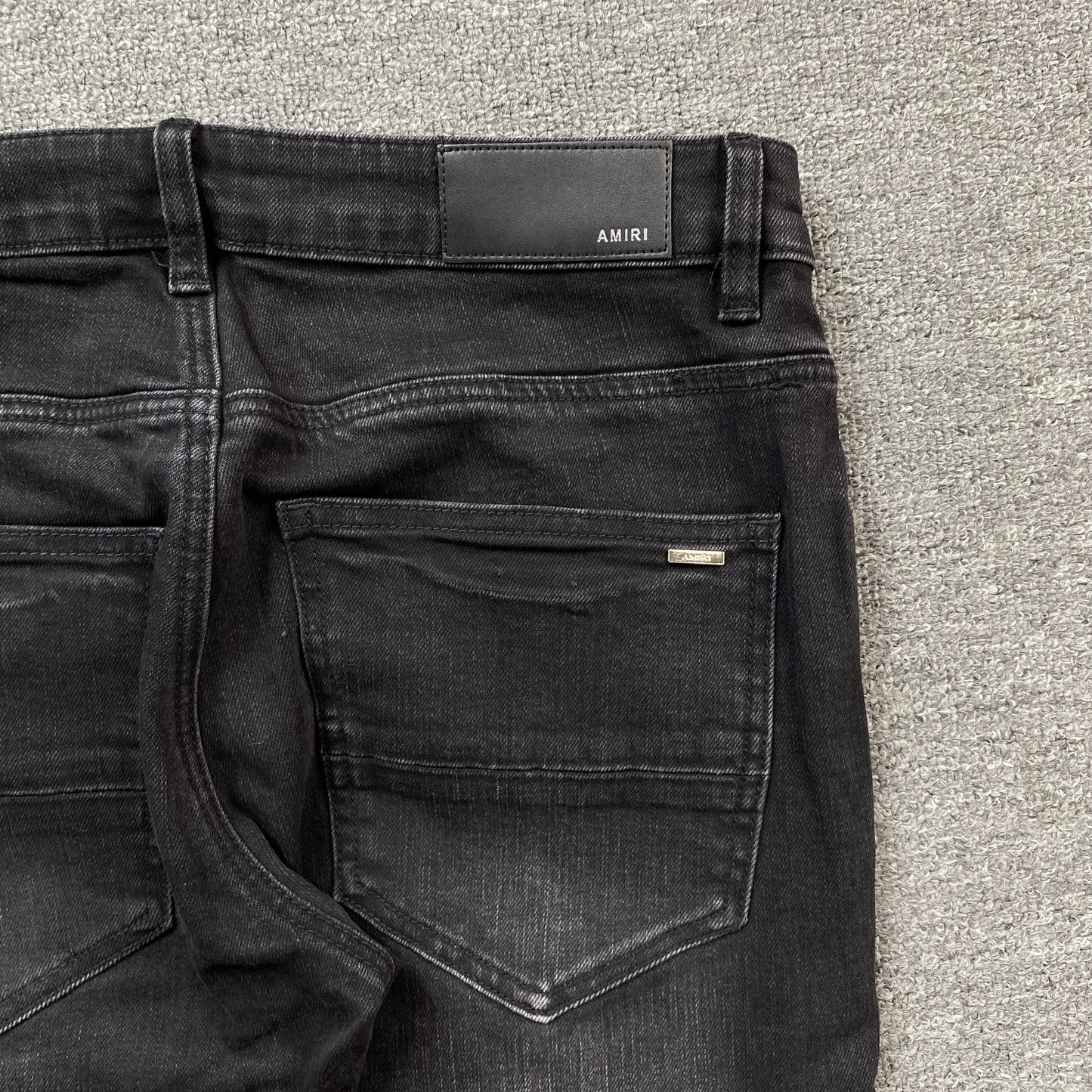 AMIRI CORE APPLIQUE BLACK LEATHER JEANS - netstar®