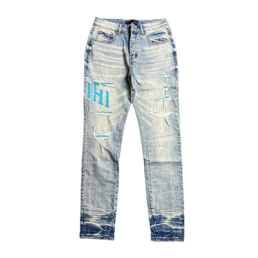 AMIRI VARSITY LOGO JEANS - netstar®