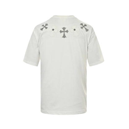 CHROME HEARTS CROSS PATCH COLLAR T-SHIRT WHITE - netstar®