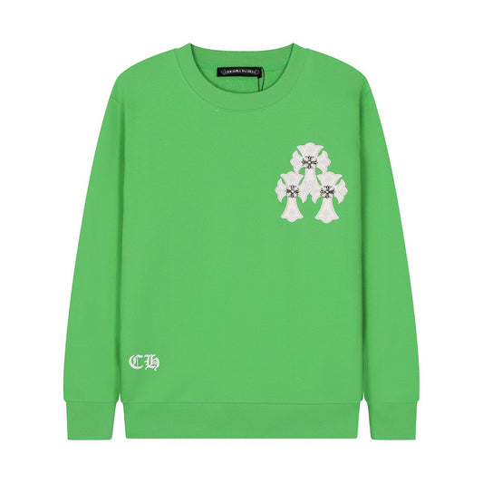 CHROME HEARTS WHITE CROSS PATCH SWEATSHIRT GREEN - netstar®