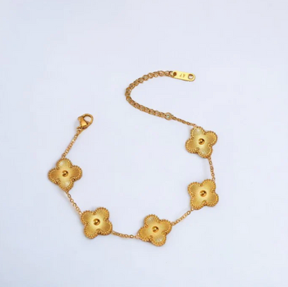 Vxnity - Gold-Plated Clover Bracelet - netstar®