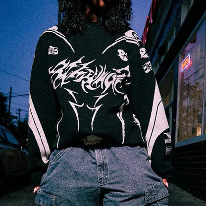 Moto Gothic Knitted Sweatshirt - netstar®