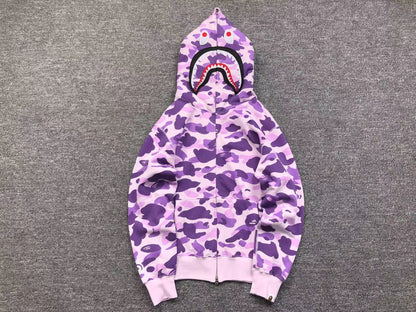 BAPE COLOR CAMO FULL ZIP HOODIE PURPLE - netstar®