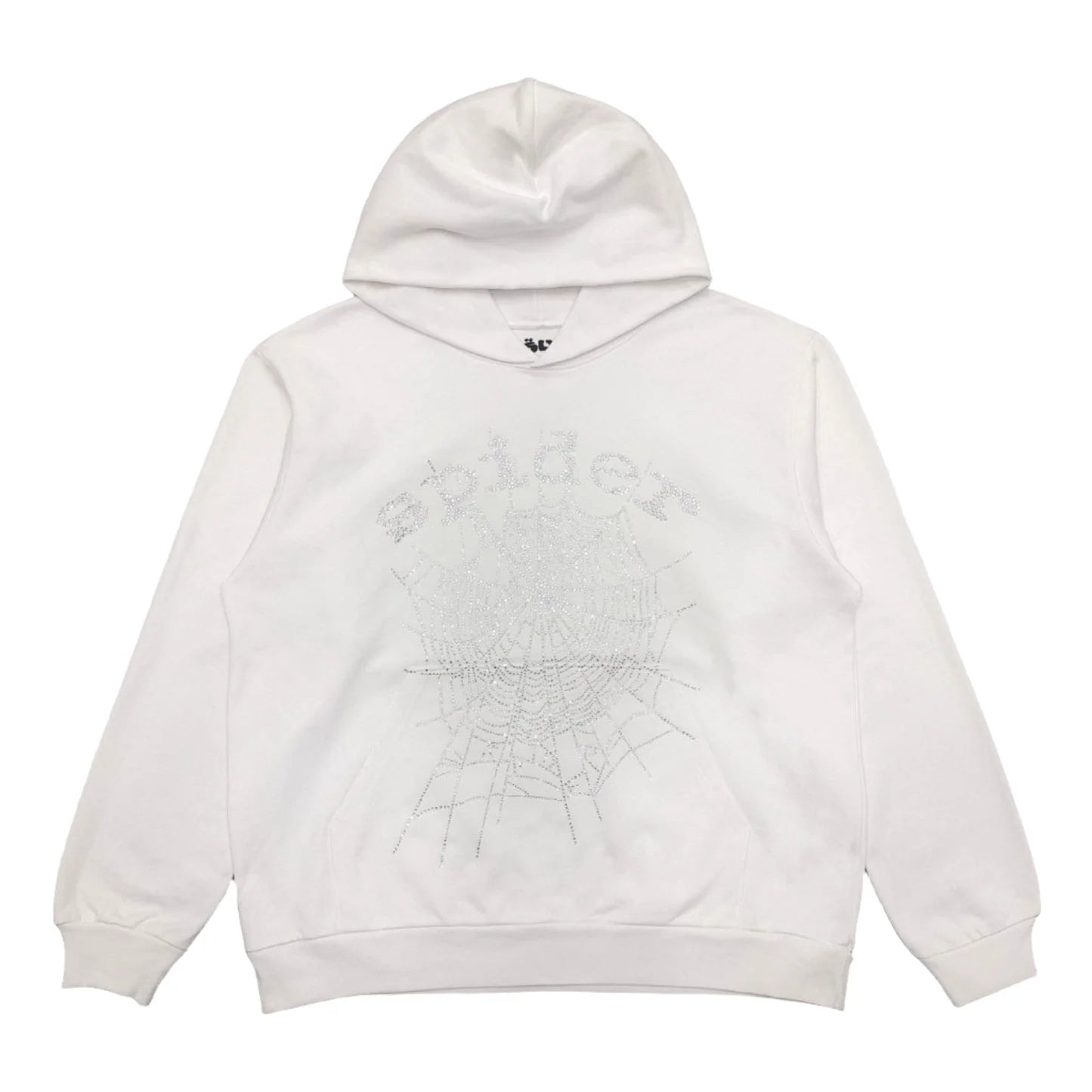 SP5DER OG RHINESTONE LOGO HOODIE WHITE - netstar®