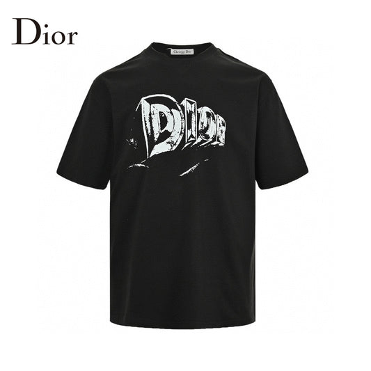 Dior Black T-Shirt with Bold Logo - netstar