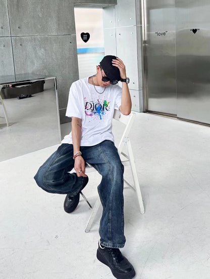 Dior Color Splash Graphic T-Shirt - netstar