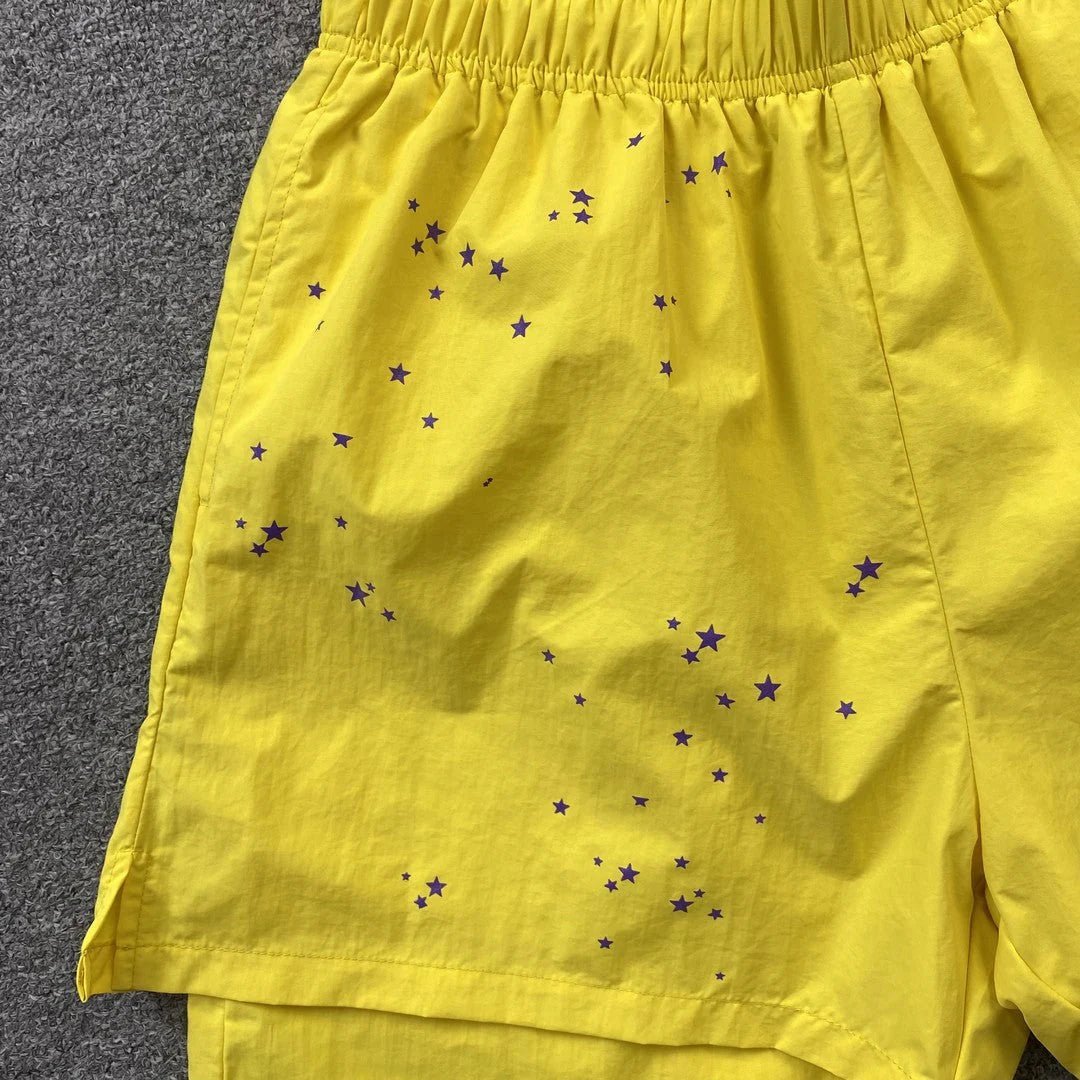 SP5DER DOUBLE LAYER SHORTS YELLOW - netstar®