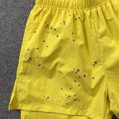 SP5DER DOUBLE LAYER SHORTS YELLOW - netstar®