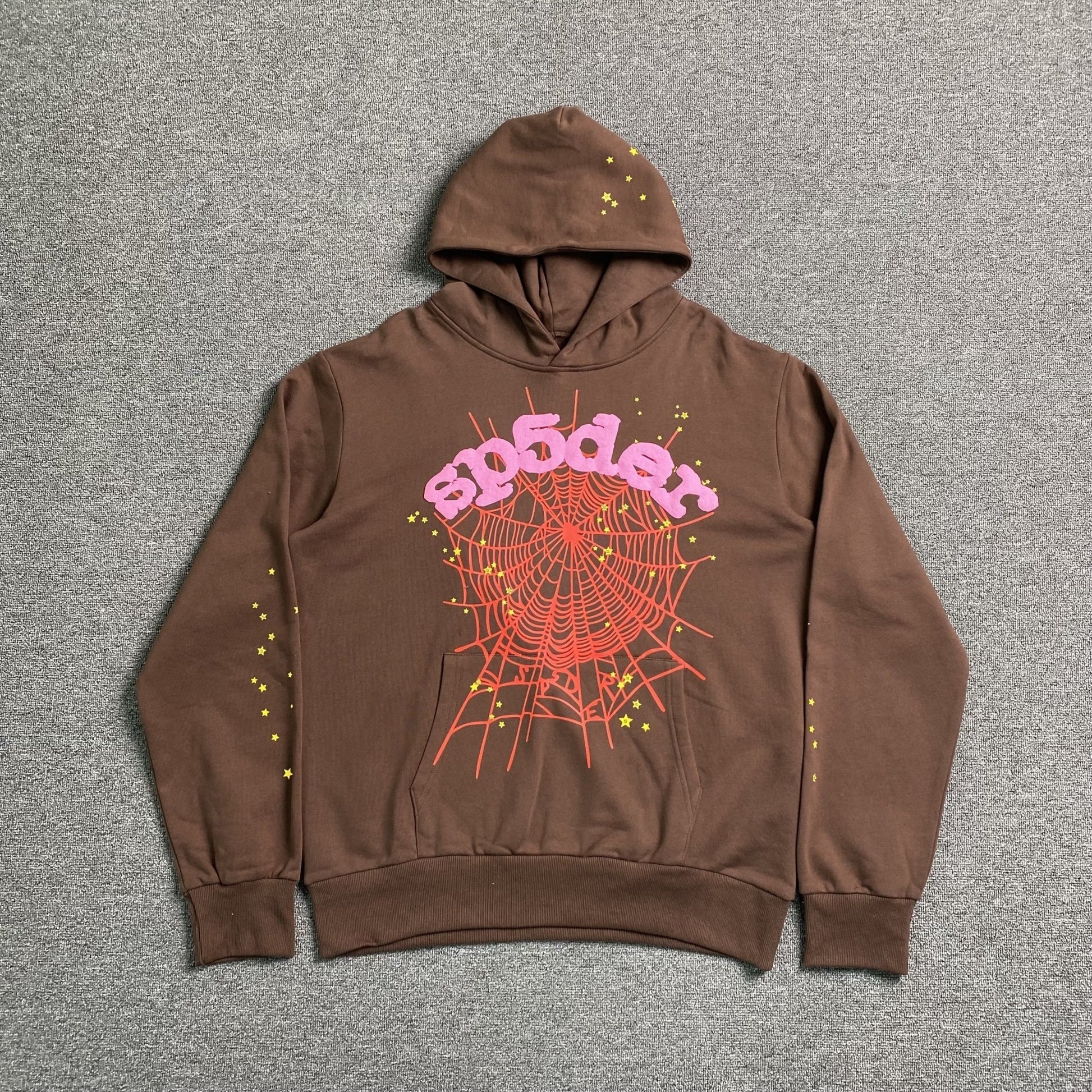 SP5DER WEB HOODIE BROWN - netstar®